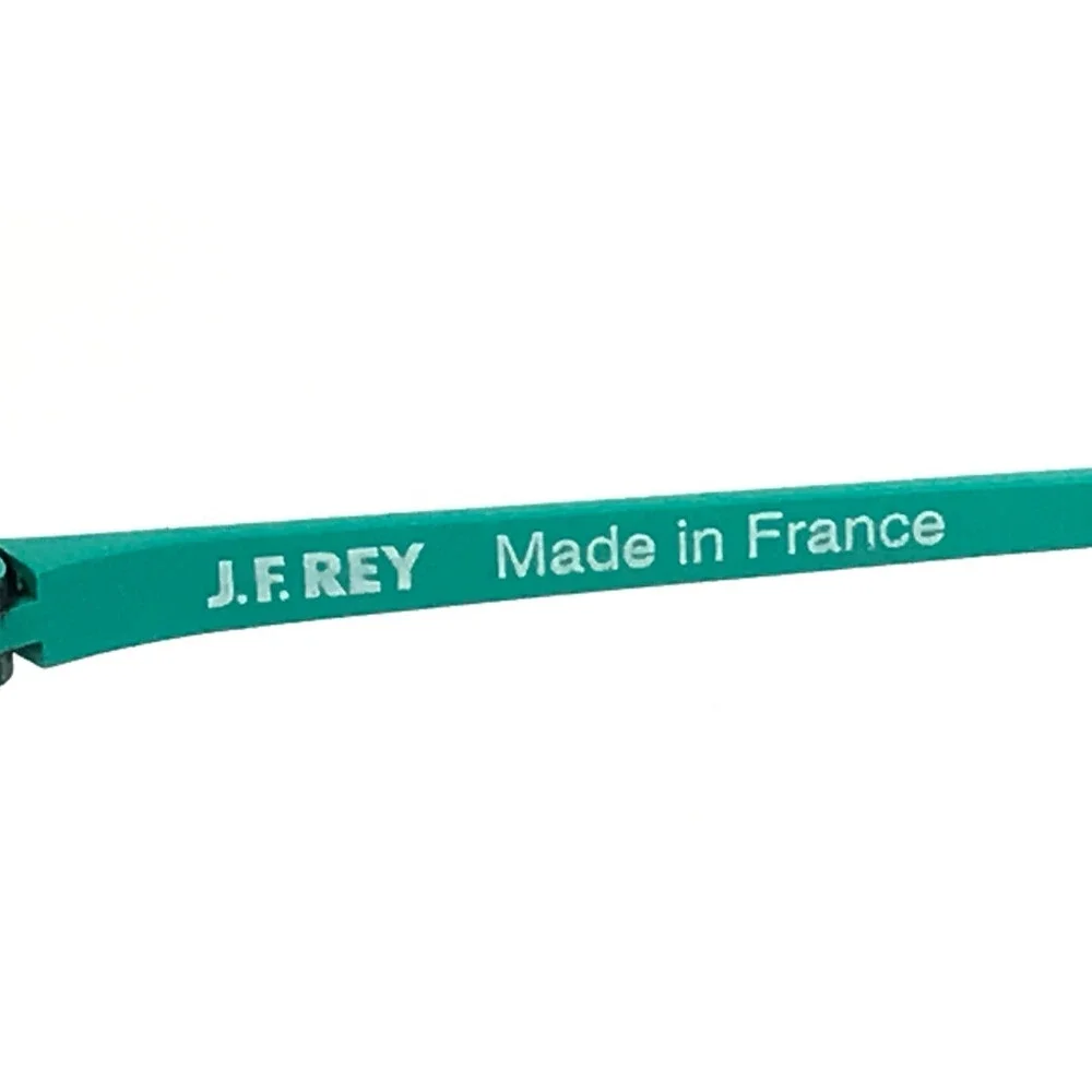J.F. Rey Eyeglasses Frames JF3014 2041 Matte Navy Blue Aqua Hexagonal 50-22-145